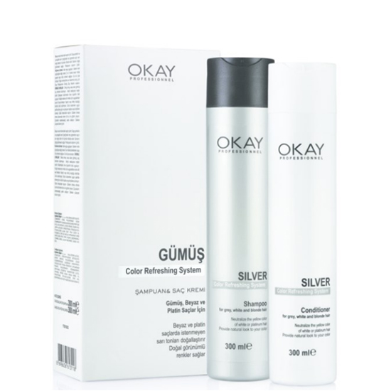 Gümüş (Silver) Set - Şampuan 300ml + Saç Kremi 300ml